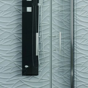 Kamalu - Cabina doccia angolare 55x80 due ante battenti finitura cromo | KS2800