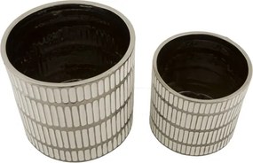 Porta Vasi Coppia Ray Cm Ø 22,5X24-18X19