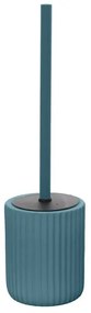 Scopino wc blu in ceramica soft touch con setole nere Spring
