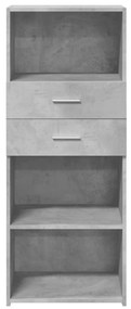 Credenza grigio cemento 50x42,5x124 cm in legno multistrato