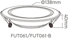 Faro da incasso 9W RGB+CCT IP20 foro Ø110 - 115 mm Angolo 120°