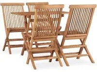 Set da Pranzo da Giardino 5 pz Pieghevole in Massello di Teak 3059976