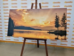 Quadro su tela – Riflesso del lago di montagna