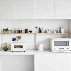 Ripiano aggiuntivo bianco/di colore naturale in legno 28,5x8,5 cm Tower – YAMAZAKI