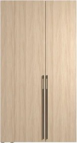 Armadio Ingresso 110x207h Cm 2 Ante Con Specchio Laterale Rovere Barcelona