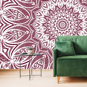Carta da parati – Mandala dell'armonia su sfondo rosa