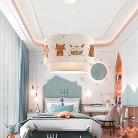 Lampadario per la cameretta CANDY 1xE27/40W/230V bianco/marrone