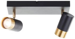 Brilliant - Faretto LED VIGOLO 2xGU10/5W/230V nero/oro