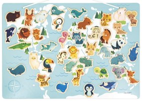 Planisfero magnetico - Animali - 40 pz