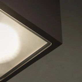 Ideal Lux - Faretto da esterno TECHO 1xGU10/20W/230V 15x15 cm IP54 nero