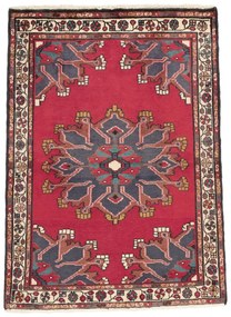 Hamedan Tappeto 140 x 100 Rosso (Iran) Annodato A Mano