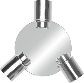 Faretto in metallo in argento lucido Angelo - Trio