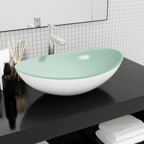 Lavandino İn Vetro Temperato 54,5x35x15,5 Cm Bianco /