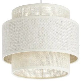Lampada a sospensione a cavo BOHO 1xE27/60W/230V Ø 20 cm crema/iuta