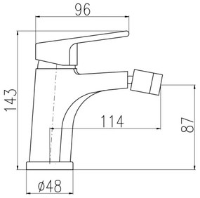 RAV Slezák CO145.0KCMATZ - Miscelatore per bidet + piletta COLORADO 14,3 cm nero/oro