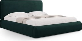 Letto contenitore Colonel con testiera in tessuto chenille – 200x200 cm