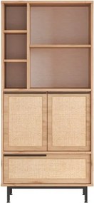 Mobile Multiuso Da Bagno Con Ante Frontali E Vani A Giorno 75x36x160 Rafia Ocean