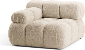 Modulo divano in bouclé beige (angolo sinistro) Bellis - Micadoni Home