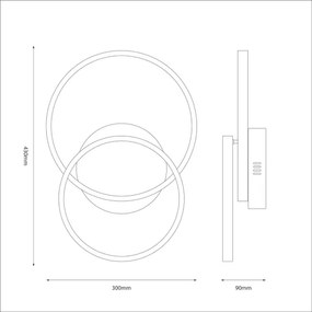 Plafoniera LED TITANO LED/12W/230V nera