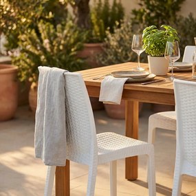 ALMA - sedia da giardino impilabile in wicker stampato