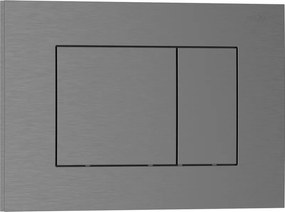 Mexen Tex 02 pulsante di sciacquo, gun gray spazzolato - 6102-12