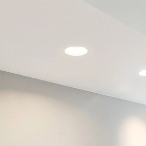Portafaretto Rotondo Ø130x45mm GU10 in Gesso Pitturabile