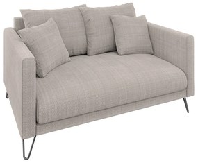 Divano marrone chiaro con rivestimento in ciniglia 140 cm Freya – Ropez