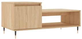 Tavolino da salotto rovere sonoma 100x50x45cm legno multistrato