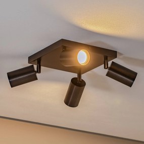 Argon Faretto da soffitto Sado, a 4 luci, antracite, acciaio, orientabile