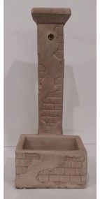 Fontana a colonna DEL BORGO in cemento H 73 cm, 38 x 28 cm