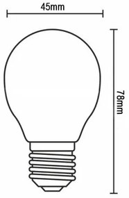 Lampadina LED FILAMENT G45 E14/4W/230V 3000K