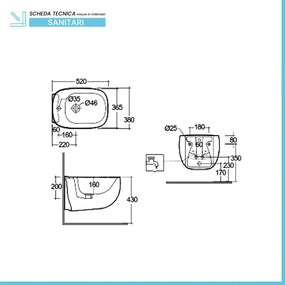 Coppia sanitari sospesi in ceramica con sedile soft-close bianco lucido Rak Illusion