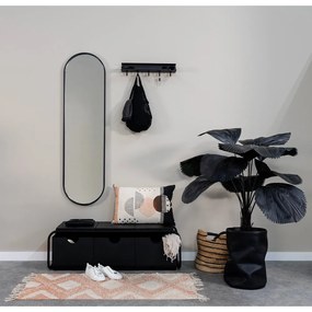 Appendiabiti da parete in metallo nero con ripiano Easy - Spinder Design