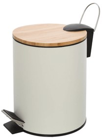 Pattumiera Bagno Con Pedale 3L Feridras "Haiti" Bianco Opaco