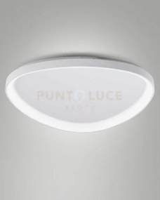 Quirk plafoniera led bianca d.80cm  a led cct 2700k - 3200k - 4000k...