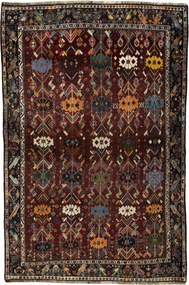 Shiraz Tappeto 220x140 Rosso (Iran) Annodato A Mano