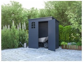 Casetta da giardino 2,09 m² in Resina Antracite - NERIO