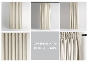 Tenda parzialmente oscurante beige in velluto 140x245 cm Pleat – Restilo