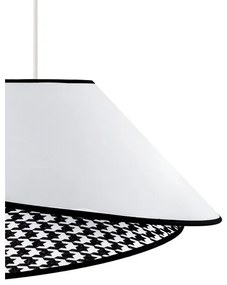 Duolla - Lampadario a sospensione con filo COCO 1xE27/40W/230V diametro 50 cm bianco/nero