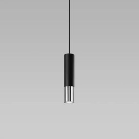 Sollux SL.0940 - Lampadario a sospensione con filo LOOPEZ 1xGU10/10W/230V nero/cromo