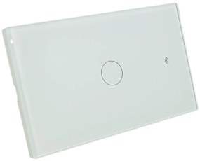 Interruttore Wifi Da Parete Pannello Touch 1 Tasto Colore Bianco WiFi + RF 433 Compatibile con Amazon Alexa e Google Home