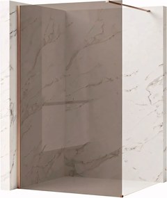 Parete doccia Rea Flexi Brown / Brush Copper 80