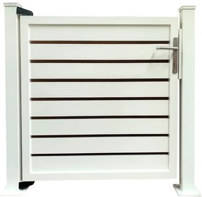 Cancello / portello VERDELOOK MIAMI in alluminio bianco H 104 x L 100 cm
