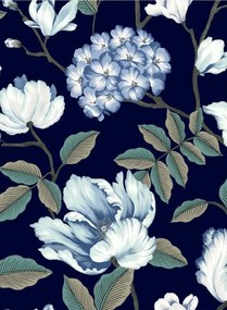 Coordonne Carta da parati Morning Garden - Navy