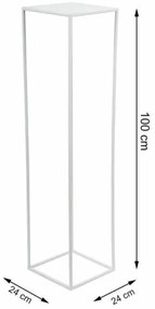 Portafiori 100x24 cm bianco