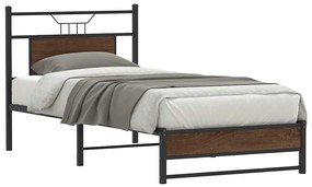 Giroletto Senza Materasso Rovere Marrone 80x200cm İn Truciolato /