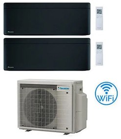 Daikin - Climatizzatore garanzia italia Inverter Stylish Total Black Wifi Dual Split 9000 + 18000 btu con u.e. 2MXM50A9 Classe a+++/a++ novita' 2024