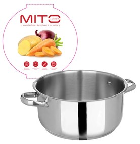 Casseruola 22 cm in acciaio inox Mito