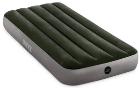 Materasso mezza piazza gonfiabile Intex airbed dura-beam standard downy' con pompa a pedale verde 76x191x25 cm - cod. 64760