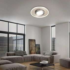 Plafoniera LED Frame Ø 49.5 cm argento IP20, 3000 lumen